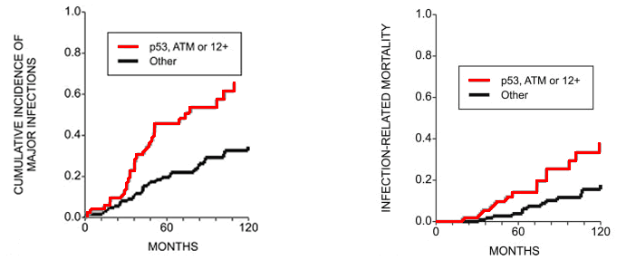 Incidence and Mortalify of Infection by FISH cytogenetics