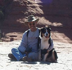P. C. Venkat & Jasper, his dog
